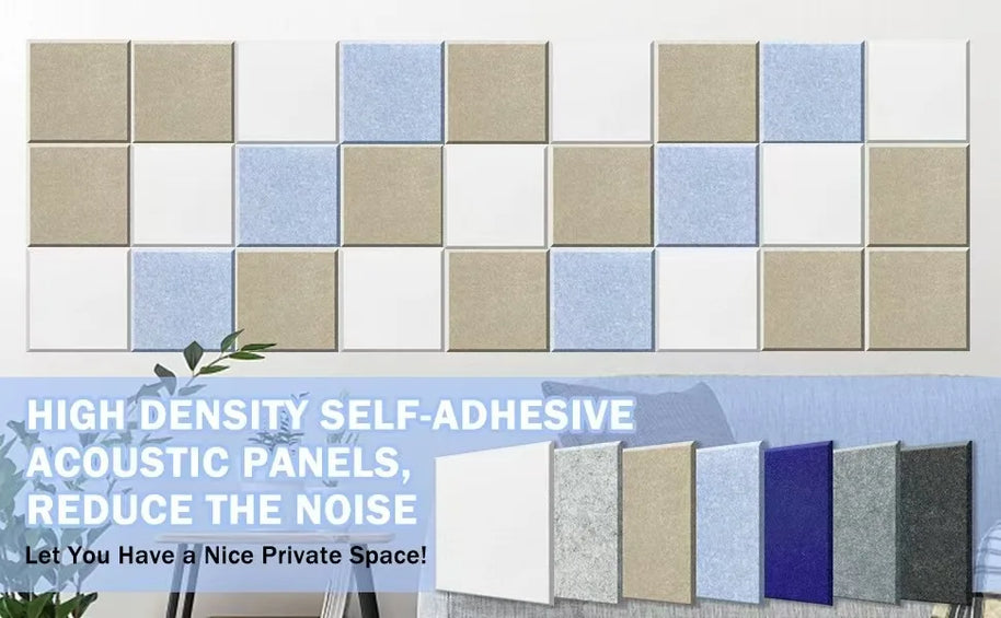Felt Acoustic Wall Panels – Soundproof Noise Reduction Tiles