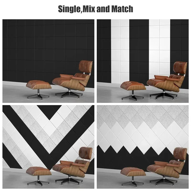 Felt Acoustic Wall Panels – Soundproof Noise Reduction Tiles