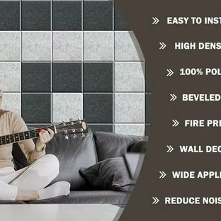 Felt Acoustic Wall Panels – Soundproof Noise Reduction Tiles