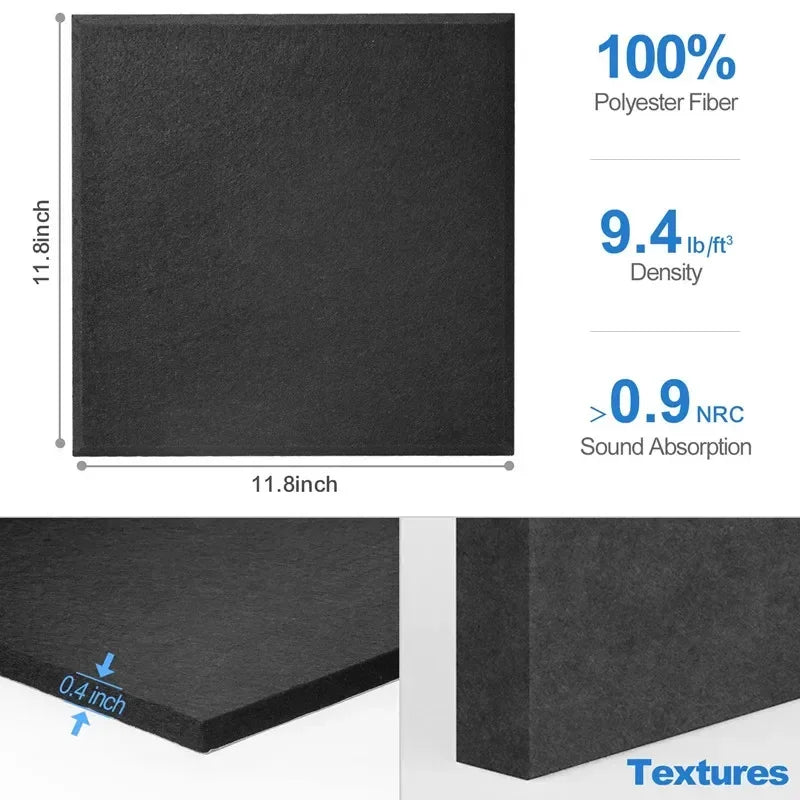 Felt Acoustic Wall Panels – Soundproof Noise Reduction Tiles