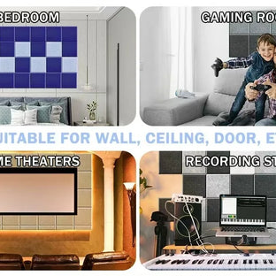 Felt Acoustic Wall Panels – Soundproof Noise Reduction Tiles