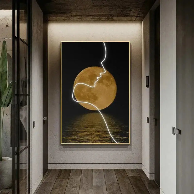 Abstract Figure LED Porch Wall Art-MinimalisticDecor.com