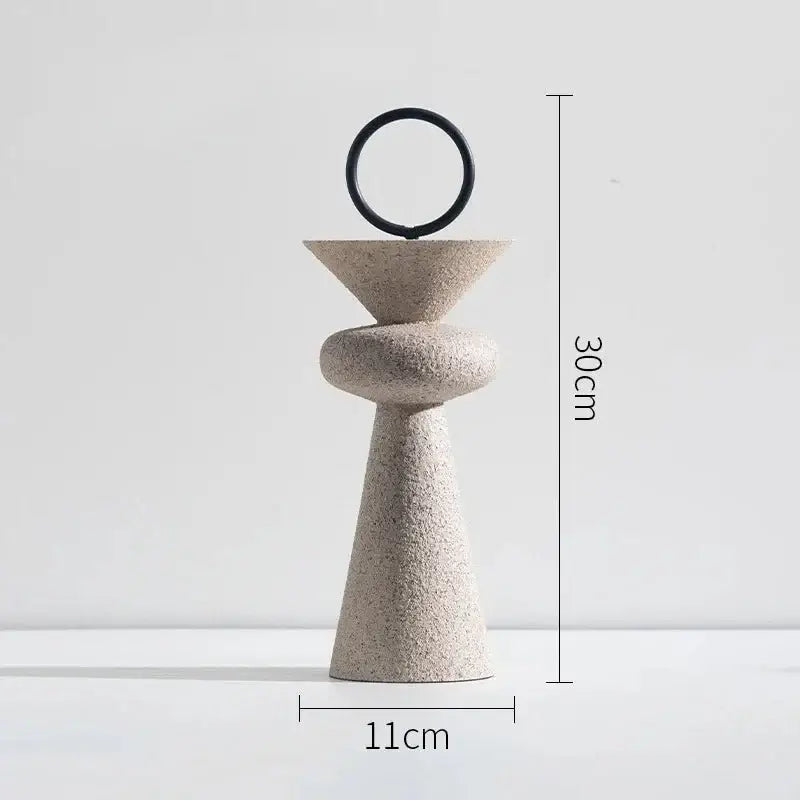 Abstract Geometric Sandstone Statue Art-MinimalisticDecor.com