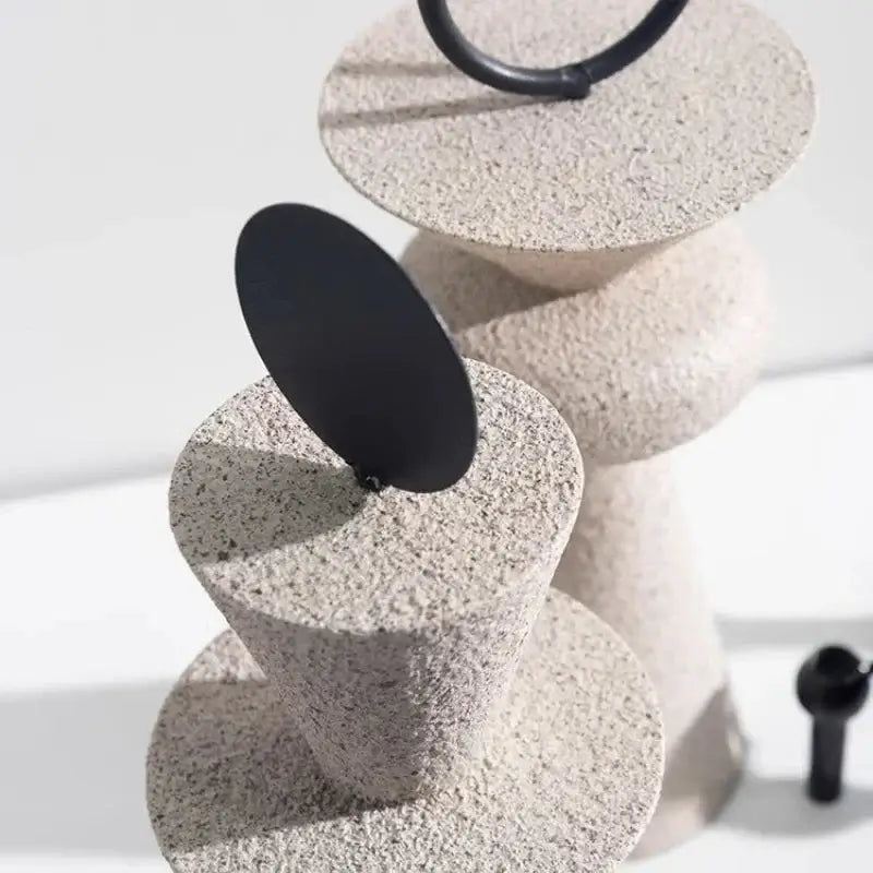 Abstract Geometric Sandstone Statue Art-MinimalisticDecor.com