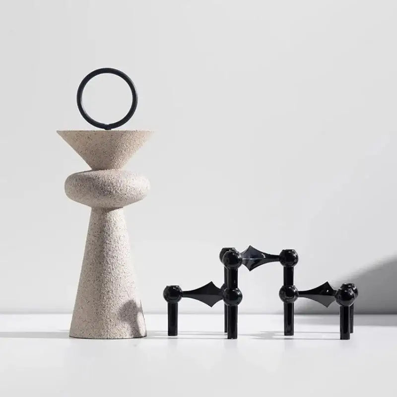 Abstract Geometric Sandstone Statue Art-MinimalisticDecor.com