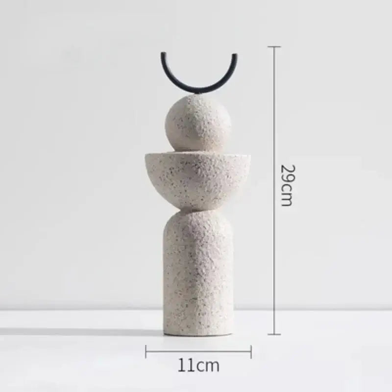 Abstract Geometric Sandstone Statue Art-MinimalisticDecor.com