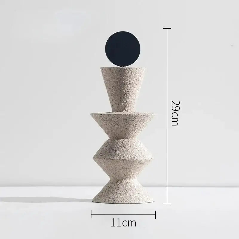 Abstract Geometric Sandstone Statue Art-MinimalisticDecor.com