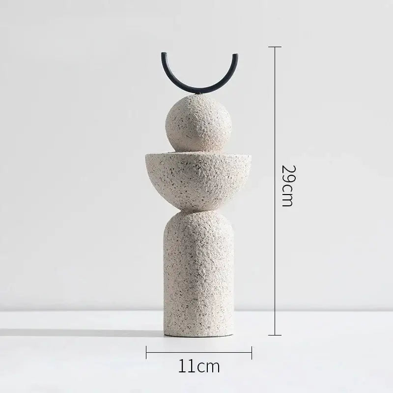 Abstract Geometric Sandstone Statue Art-MinimalisticDecor.com