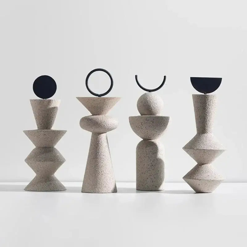 Abstract Geometric Sandstone Statue Art-MinimalisticDecor.com