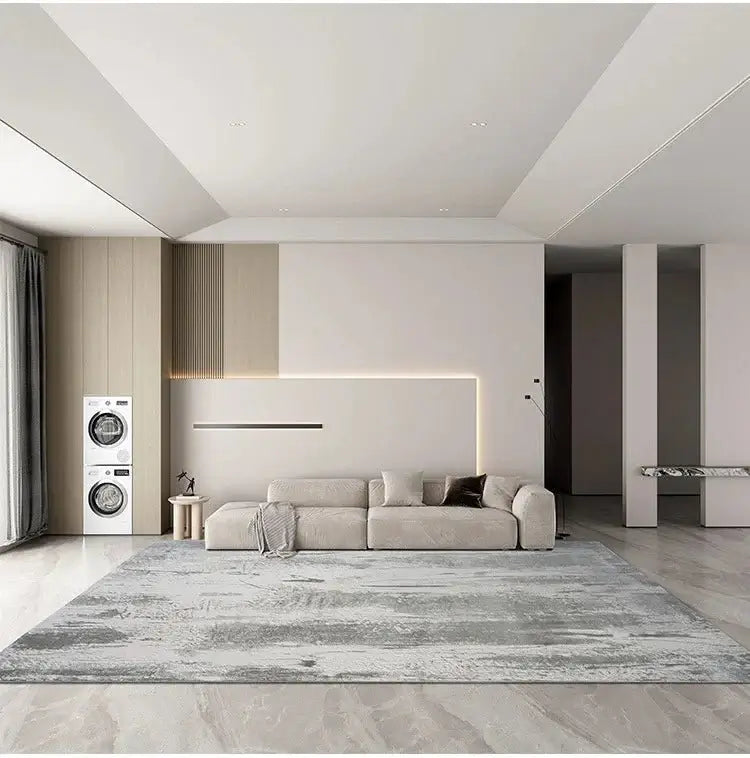 Abstract Gray High Pile Tufted Rug-MinimalisticDecor.com