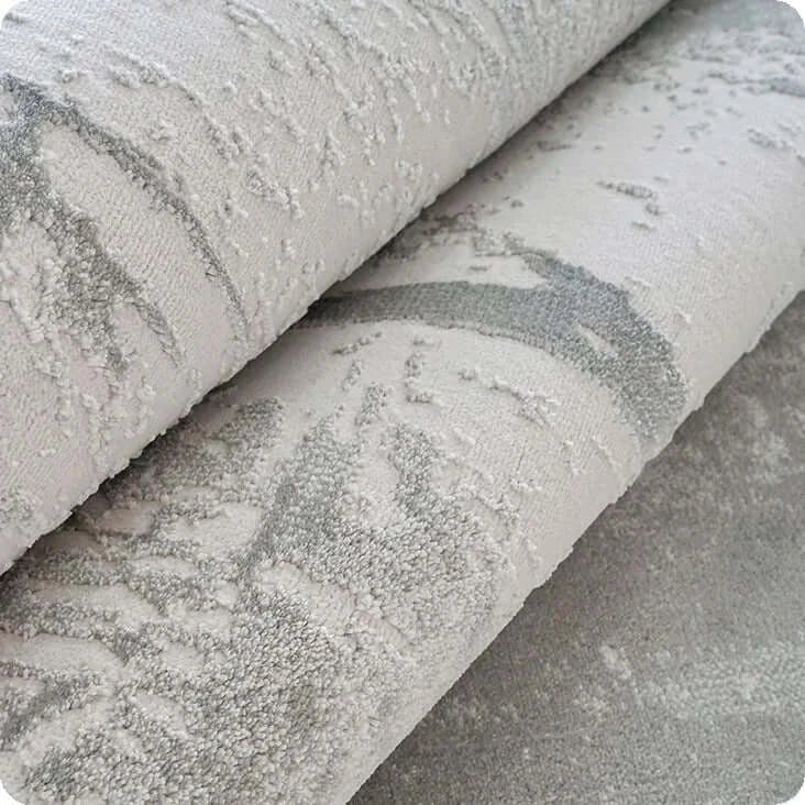 Abstract Gray High Pile Tufted Rug-MinimalisticDecor.com