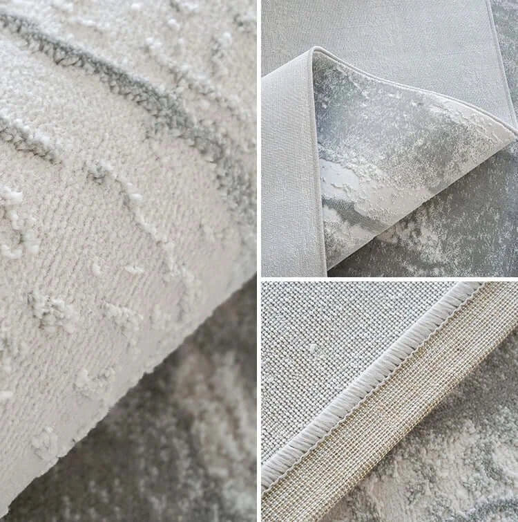 Abstract Gray High Pile Tufted Rug-MinimalisticDecor.com