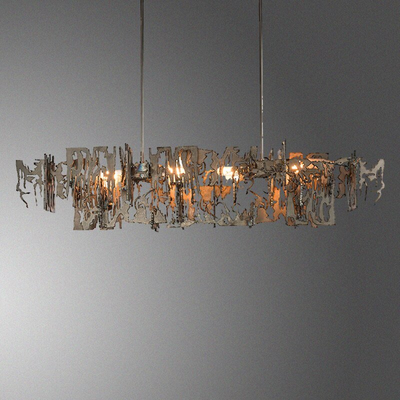 Abstract Metal Chandelier: Lighting Fixture-MinimalisticDecor.com