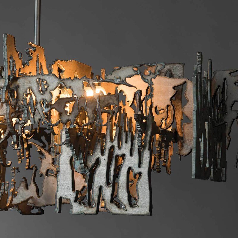 Abstract Metal Chandelier: Lighting Fixture-MinimalisticDecor.com