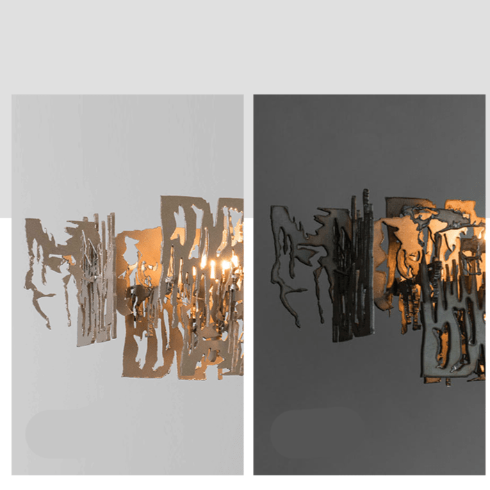 Abstract Metal Chandelier: Lighting Fixture-MinimalisticDecor.com
