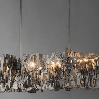 Abstract Metal Chandelier: Lighting Fixture-MinimalisticDecor.com