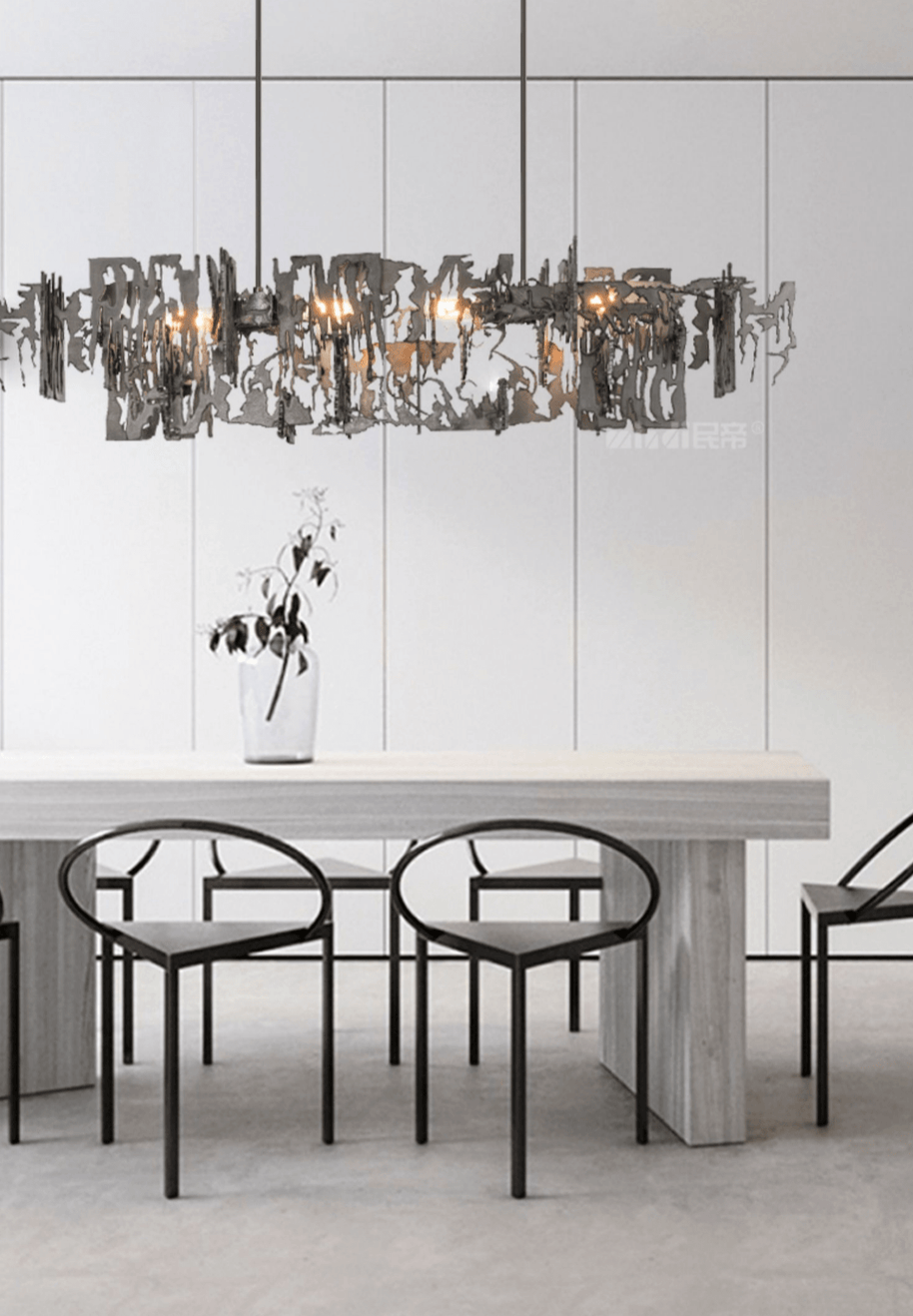 Abstract Metal Chandelier: Lighting Fixture-MinimalisticDecor.com