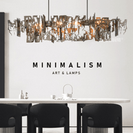 Abstract Metal Chandelier: Lighting Fixture-MinimalisticDecor.com