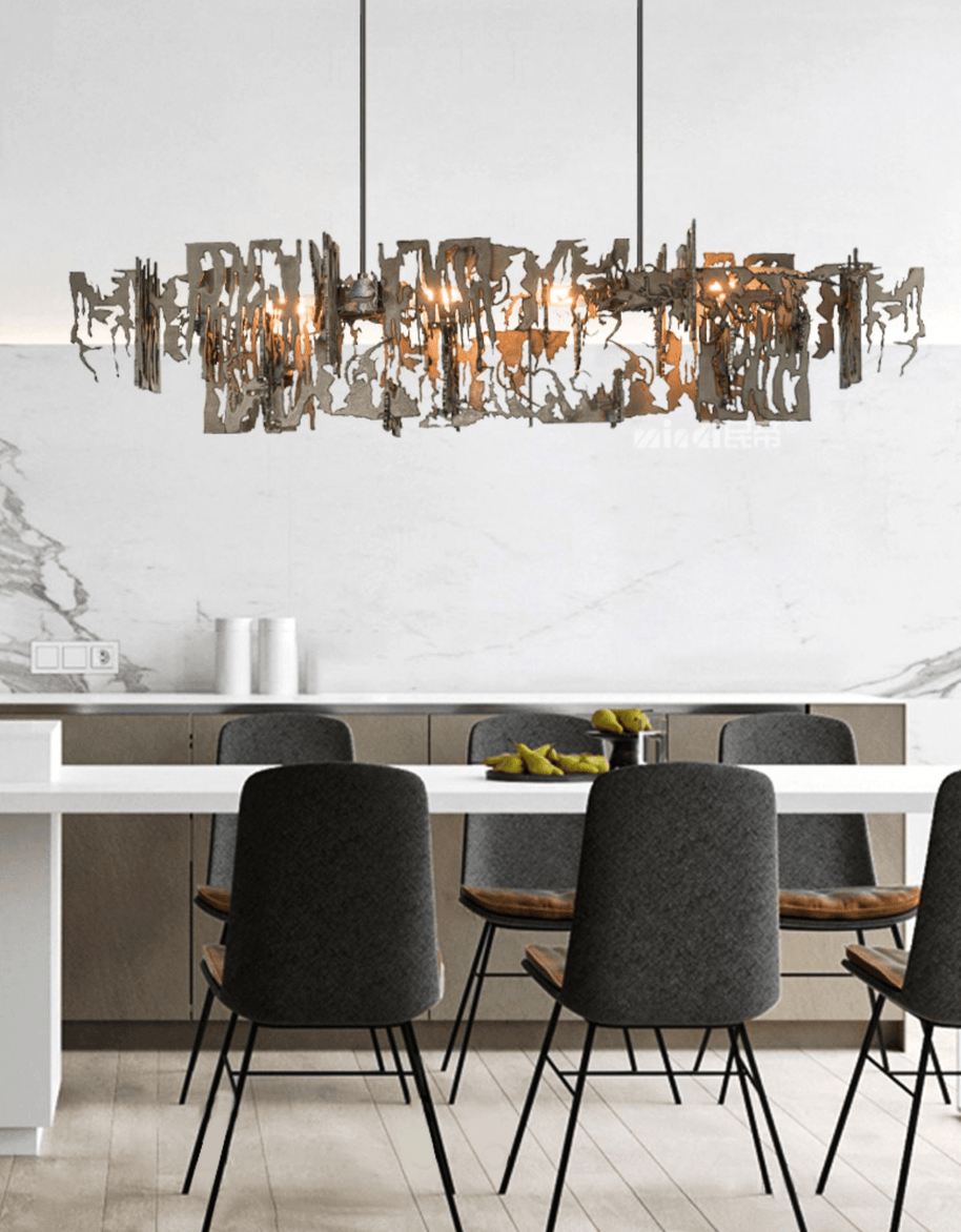 Abstract Metal Chandelier: Lighting Fixture-MinimalisticDecor.com