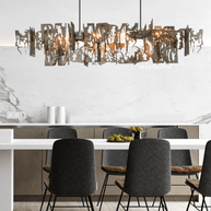 Abstract Metal Chandelier: Lighting Fixture-MinimalisticDecor.com
