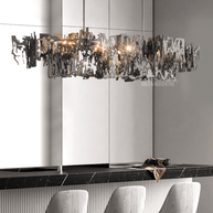 Abstract Metal Chandelier: Lighting Fixture-MinimalisticDecor.com
