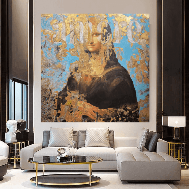 Abstract Mona Lisa Canvas Wall Art - Exquisite Home Dcor-MinimalisticDecor.com
