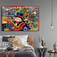 Abstract Mr Monopoly Wall Art Canvas Wall Art-MinimalisticDecor.com