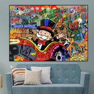 Abstract Mr Monopoly Wall Art Canvas Wall Art-MinimalisticDecor.com