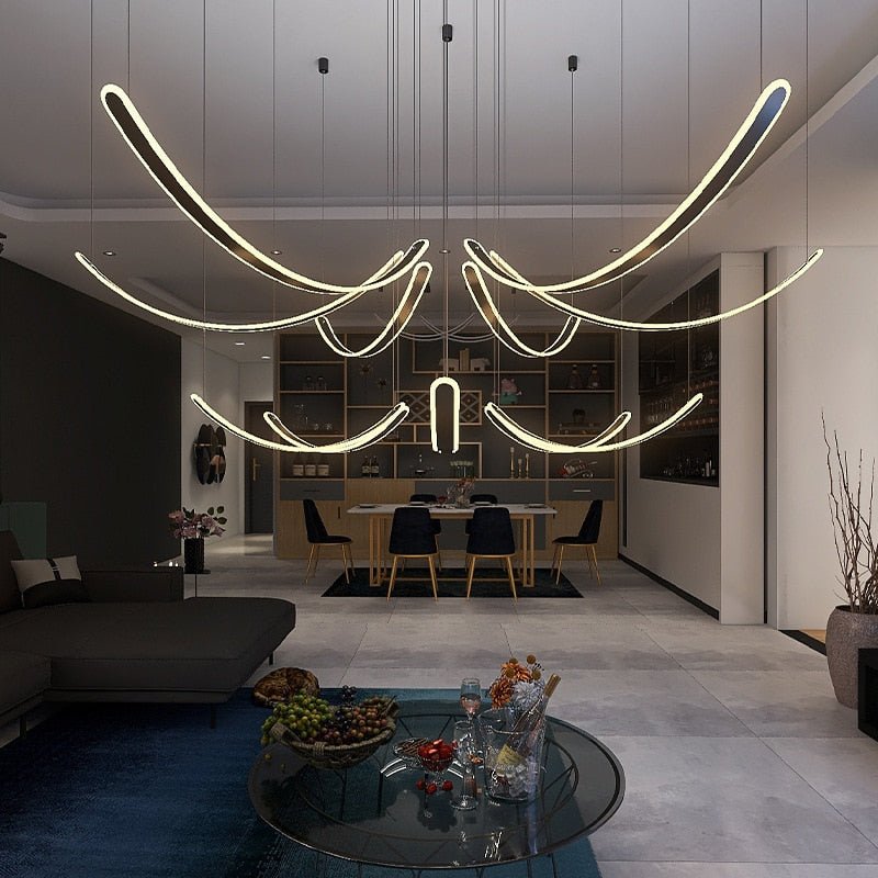 Acrylic Belts Chandelier: Sleek and Stylish Lighting-MinimalisticDecor.com