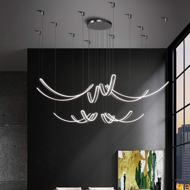 Acrylic Belts Chandelier: Sleek and Stylish Lighting-MinimalisticDecor.com