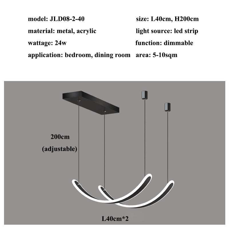 Acrylic Belts Chandelier: Sleek and Stylish Lighting-MinimalisticDecor.com
