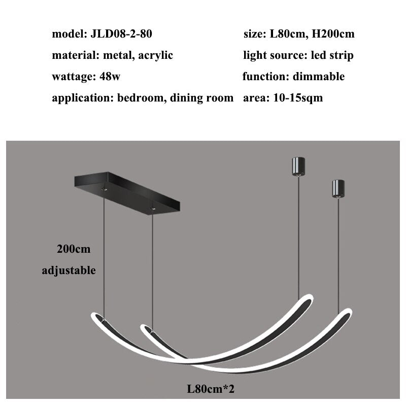Acrylic Belts Chandelier: Sleek and Stylish Lighting-MinimalisticDecor.com