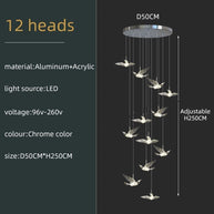 Acrylic Glass humming Birds Chandelier-MinimalisticDecor.com