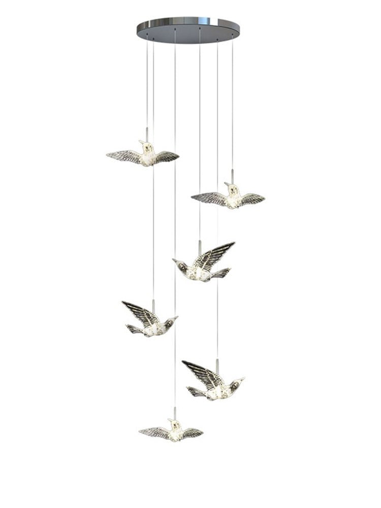 Acrylic Glass humming Birds Chandelier-MinimalisticDecor.com