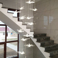 Acrylic Glass humming Birds Chandelier-MinimalisticDecor.com