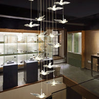 Acrylic Glass humming Birds Chandelier-MinimalisticDecor.com