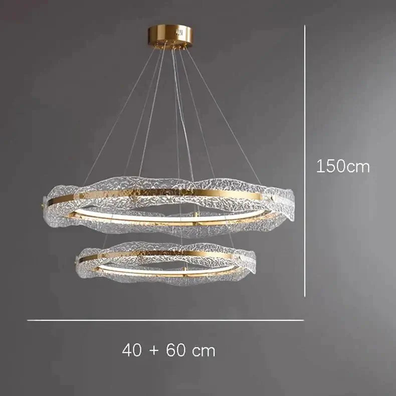 Acrylic Glass Rings Bezel Chandelier Lighting-MinimalisticDecor.com