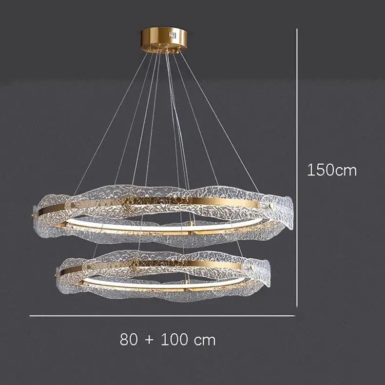 Acrylic Glass Rings Bezel Chandelier Lighting-MinimalisticDecor.com