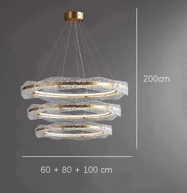 Acrylic Glass Rings Bezel Chandelier Lighting-MinimalisticDecor.com