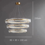 Acrylic Glass Rings Bezel Chandelier Lighting-MinimalisticDecor.com