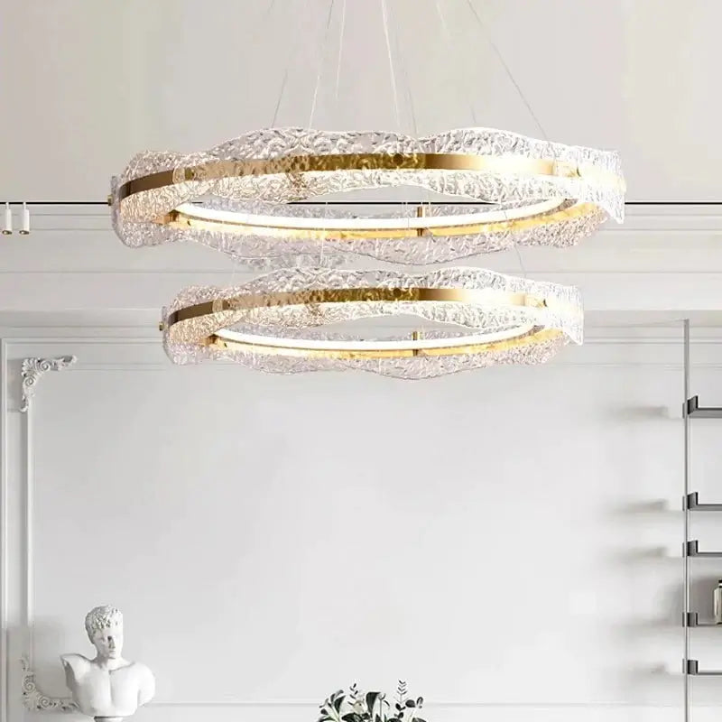 Acrylic Glass Rings Bezel Chandelier Lighting-MinimalisticDecor.com