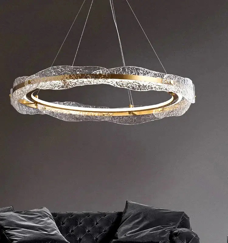 Acrylic Glass Rings Bezel Chandelier Lighting-MinimalisticDecor.com