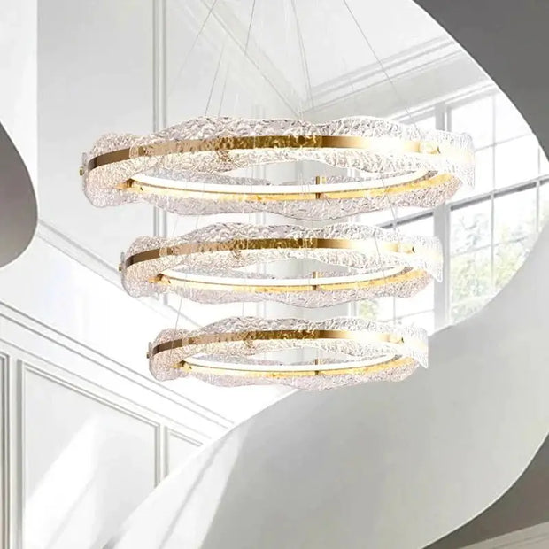 Acrylic Glass Rings Bezel Chandelier Lighting-MinimalisticDecor.com