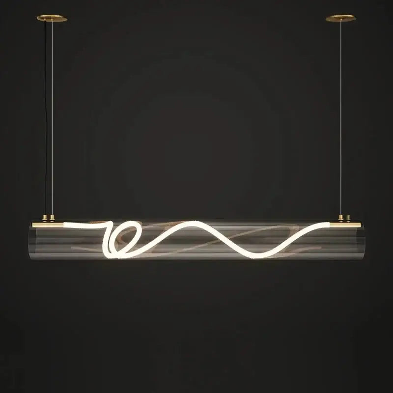 Acrylic Long Tube LED Pendant Island Light-MinimalisticDecor.com