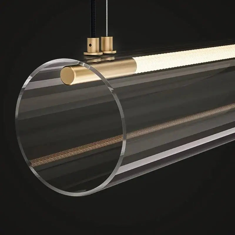 Acrylic Long Tube LED Pendant Island Light-MinimalisticDecor.com