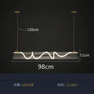 Acrylic Long Tube LED Pendant Island Light-MinimalisticDecor.com