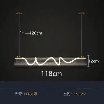 Acrylic Long Tube LED Pendant Island Light-MinimalisticDecor.com