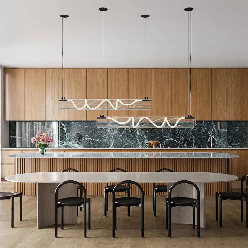 Acrylic Long Tube LED Pendant Island Light-MinimalisticDecor.com