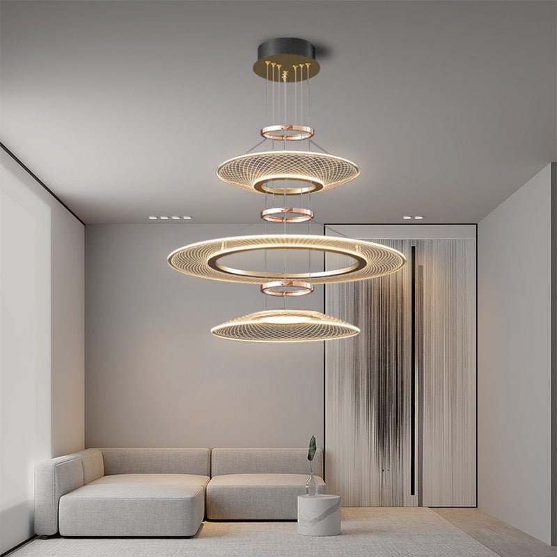 Acrylic Rings Creative Chandelier-MinimalisticDecor.com
