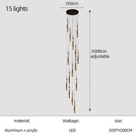 Acrylic Spiral Stairs Chandelier – Lighting for Large Spaces-MinimalisticDecor.com
